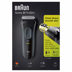 Braun Series 3 3000s Rasoir à grille Noir