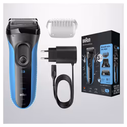 Braun Series 3 Shave&Style 3010BT Rasoir à grille Tondeuse Noir, Bleu - Vue supplémentaire 6