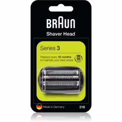 Braun 21B, Noir, Plastique, Métal, geschikt voor de scheerapparaten 300s, 301s, 310s, Allemagne, 22 mm, 80 mm