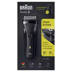 Braun Series 3 301s Rasoir à grille Tondeuse Noir