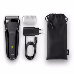 Braun Series 3 301s Rasoir à grille Tondeuse Noir - Vue supplémentaire 6