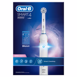 Oral-B SmartSeries Smart 4 4000S Sensi Ultrathin Adulte Brosse à dents rotative oscillante Blanc