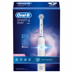 Oral-B SmartSeries Smart 4 4000S Sensi Ultrathin Adulte Brosse à dents rotative oscillante Blanc - Vue supplémentaire 4