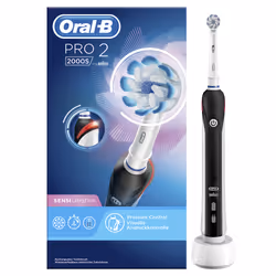 Oral-B PRO 2 2000S Sensi Ultrathin Adulte Brosse à dents rotative oscillante Noir, Blanc