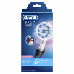 Oral-B PRO 2 2000S Sensi Ultrathin Adulte Brosse à dents rotative oscillante Noir, Blanc - Vue supplémentaire 4