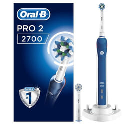 Oral-B PRO 2 2700 CrossAction Adulte Brosse à dents rotative oscillante Bleu