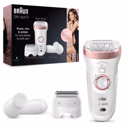 Braun Silk-épil 9 SensoSmart 9/880, Or rose, Blanc, 40 pince(s), Allemagne, Batterie, 100 - 240 V, Batterie intégré