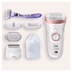 Braun Silk-épil 9 9-870 épilateur 40 pince(s) Rose, Blanc - Vue supplémentaire 2