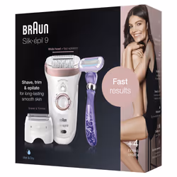Braun Silk-épil 9 9-870 épilateur 40 pince(s) Rose, Blanc - Vue supplémentaire 3