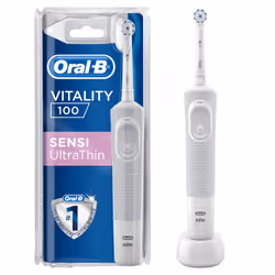 Oral-B Vitality 100 Ultrathin Adulte Brosse à dents rotative oscillante Blanc