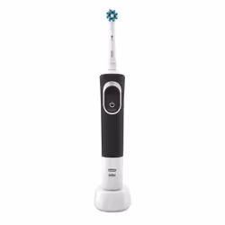 Oral-B Vitality 100 CrossAction, Adulte, Brosse à dents rotative oscillante, Noir, Blanc, 2 min, Batterie, Batterie intégré