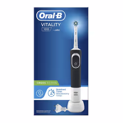 Oral-B Vitality 100 CrossAction Adulte Brosse à dents rotative oscillante Noir, Blanc