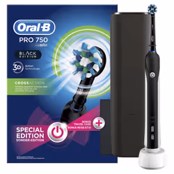 Oral-B PRO 80314423, Adulte, Brosse à dents rotative oscillante, Soin quotidien, 20000 mouvements par minute, Noir, Blanc, 80 ...