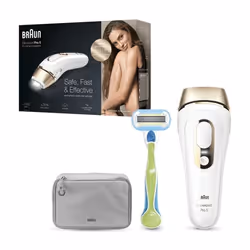 Braun Silk-expert Pro PL 5014, Blanc, Or, Lumière pulsée, Abdomen, Arrière de la cuisse, Fessiers, Cuisse avant, Intérieur de ...