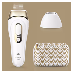 Braun Silk-expert Pro 81680379 épilateur léger Lumière pulsée Blanc, Or