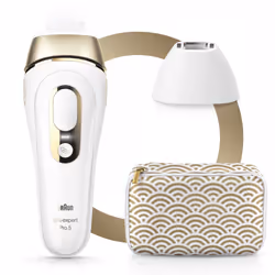 Braun Silk-expert Pro 81680379 épilateur léger Lumière pulsée Blanc, Or