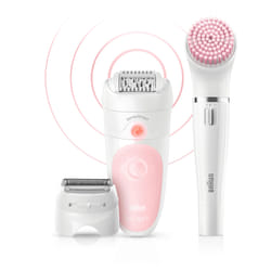 Braun Silk-épil 5 Wet&Dry 81683688 épilateur 28 pince(s) Blanc, Rose