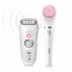 Braun Silk-épil 7 81685706, Blanc, Argent, 40 pince(s), LED, Allemagne, 0,5 mm, Batterie