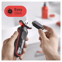 Braun Series 5 50-R1000s Rasoir à grille Rouge - Vue supplémentaire 5