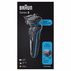 Braun Series 5 50-M1000s Rasoir à grille Noir, Bleu - Vue supplémentaire 5