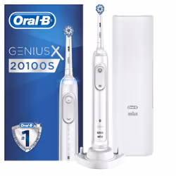Oral-B Genius X 80324760, Adulte, Brosse à dents rotative oscillante, Soins des gencives, Normal, Sensible, Blanchiment, Blan ...