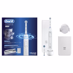 Oral-B Genius 80325209, Adulte, Brosse à dents rotative oscillante, Soins des gencives, Sensible, Blanchiment, Blanc, Hongrie ...