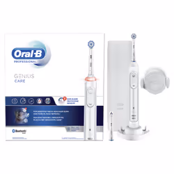 Oral-B Genius 80327596, Adulte, Soin quotidien, Soins des gencives, Sensible, Blanchiment, Blanc, 2 min, Hongrie, Batterie