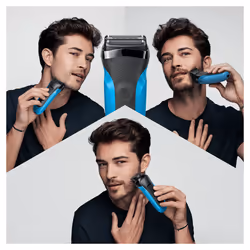 Braun Series 3 310BT Rasoir à grille Tondeuse Noir, Bleu
