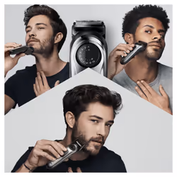 Braun BeardTrimmer BT7220 AC/Batterie 39 2 cm Noir, Gris