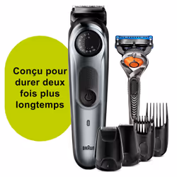 Braun BeardTrimmer BT7220 AC/Batterie 39 2 cm Noir, Gris - Vue supplémentaire 7