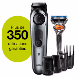 Braun BeardTrimmer BT7220 AC/Batterie 39 2 cm Noir, Gris - Vue supplémentaire 8