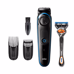 Braun BT3240, Lavable, Batterie, Noir, Bleu