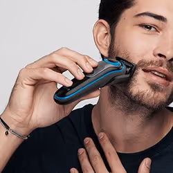 Braun BT3240 tondeuse à barbe Batterie 39 2 cm Mouillé & sec Noir, Bleu