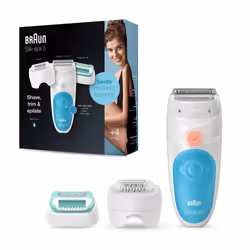 Braun Silk-épil 5 81706331, Blanc, Turquoise, 28 pince(s), Aisselles, Bikini, Cuisse avant, Intérieur des avant-bras, Rasage, ...