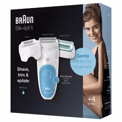 Braun Silk-épil 5 81706331 épilateur 28 pince(s) Blanc, Turquoise - Vue supplémentaire 6