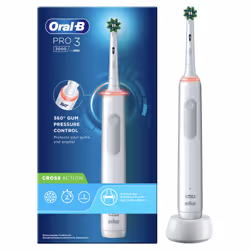 Oral-B PRO 80332091, Adulte, Soin quotidien, Sensible, Blanchiment, Gris, Blanc, 2 min, Allemagne, Batterie