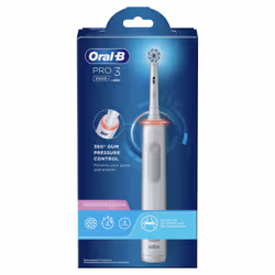 Oral-B 80332158, Adulte, Soin quotidien, Sensible, Blanchiment, Gris, Blanc, 2 min, Allemagne, Batterie
