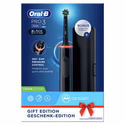 Oral-B PRO 80332160, Adulte, Nettoyage en profondeur, Sensible, Blanchiment, Noir, 2 min, Allemagne, Batterie