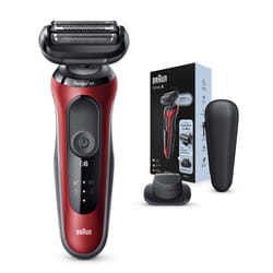Braun Series 6 60-R1200s Rasoir à grille Tondeuse Rouge
