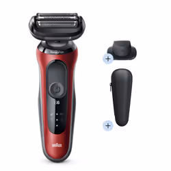 Braun Series 6 60-R1200s Rasoir à grille Tondeuse Rouge