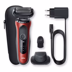 Braun Series 6 60-R1200s Rasoir à grille Tondeuse Rouge