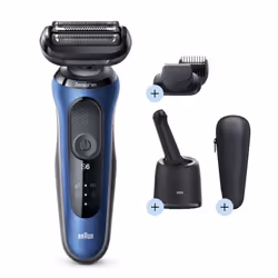 Braun Series 6 60-B7500cc Rasoir à grille Tondeuse Bleu