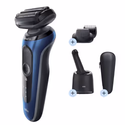 Braun Series 6 60-B7500cc Rasoir à grille Tondeuse Bleu