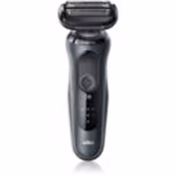 Braun Series 6 60-N7650cc, Rasoir à grille, Senso Flex, Acier inoxydable, Boutons, Gris, LED