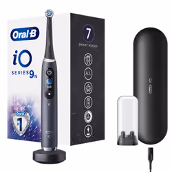 Oral-B iO Series 9n, Adulte, Brosse à dents vibrante, Soin quotidien, Soins des gencives, Sensible, Blanchiment, Noir, 2 min, ...
