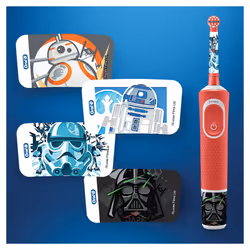 Oral-B Kids 80336889 brosse à dents électrique Enfant Brosse à dents rotative Rouge, Blanc