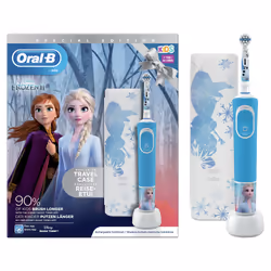Oral-B Kids Frozen II, Enfant, Brosse à dents rotative, Sensible, Bleu, Blanc, 2 min, Extra doux