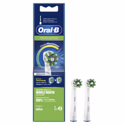 Oral-B CrossAction Brossette Avec Technologie CleanMaximiser, Lot De 2, 2 pièce(s), Blanc, Allemagne, Oral-B, 10,9 g, 18 mm