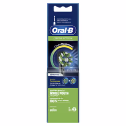 Oral-B CrossAction Clean Maximiser Brush Heads 2 pièce(s) Noir