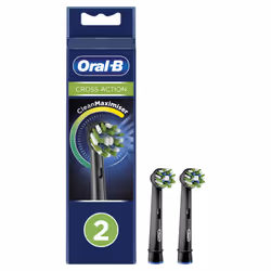 Oral-B CrossAction Clean Maximiser Brush Heads 2 pièce(s) Noir